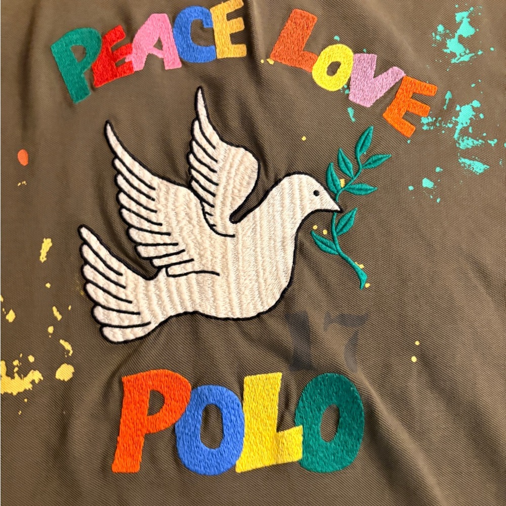 Polo Ralph Lauren Men's Classic Fit Peace & Love Embroidered size Large - Picture 9 of 9